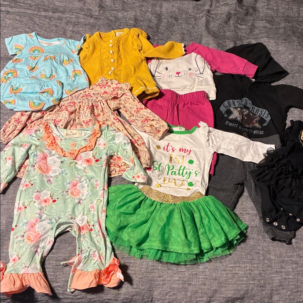 Girls Mixed Outfit Bundle 0-3 months
